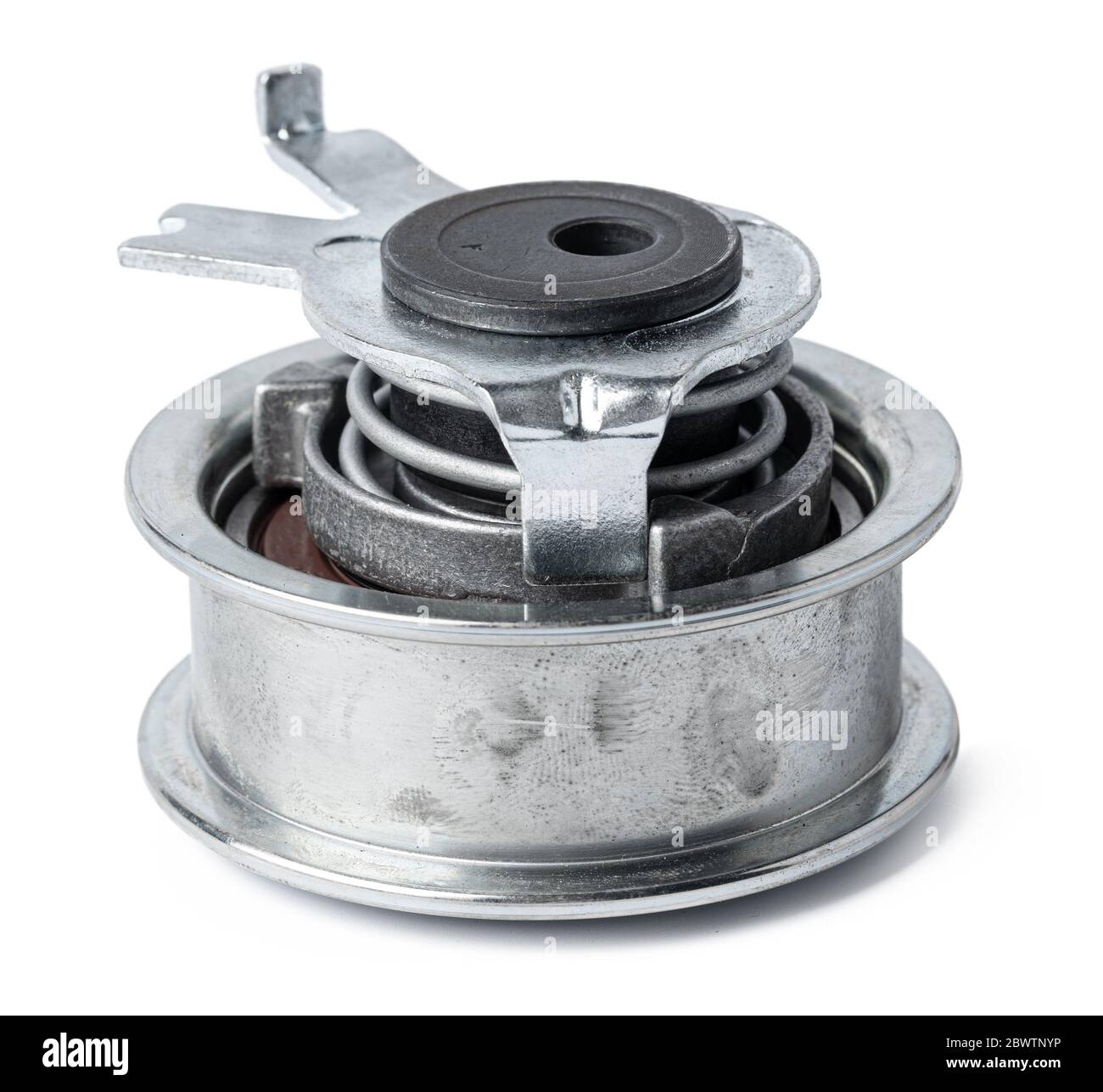 New car tension roller isolated on white background Stock Photo Alamy
