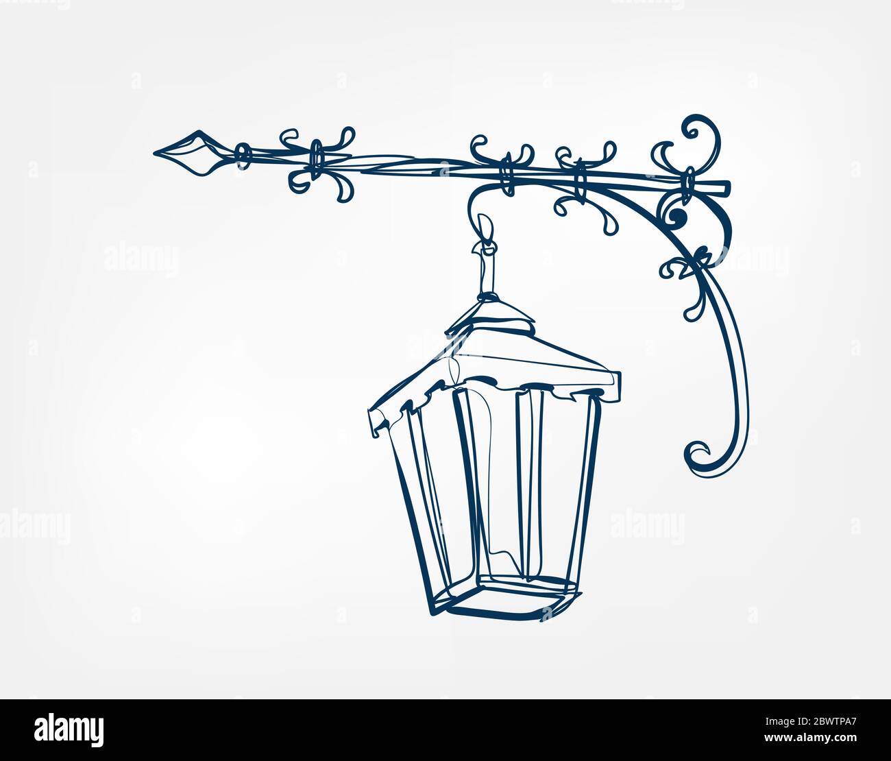 street lamp vector art line isolated doodle Stock Vector Image & Art - Alamy