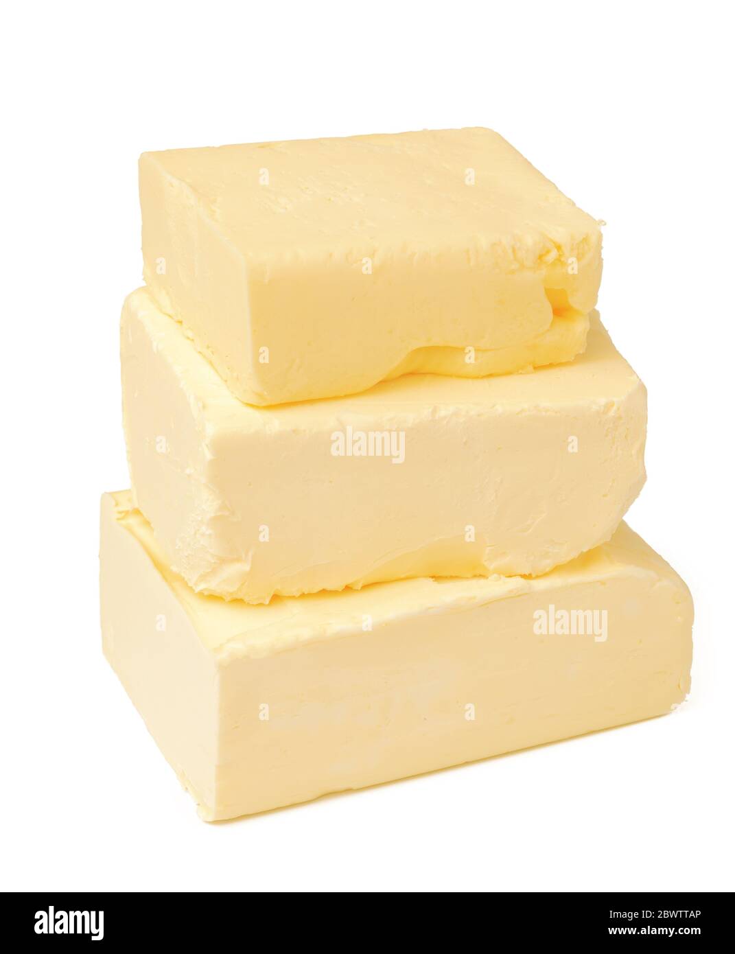 Block of butter isolated on white background Stock Photo Alamy