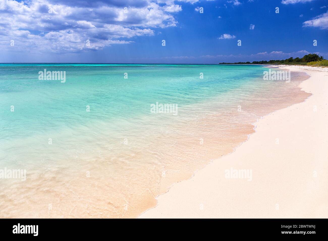 Scenic view of beach against sky at Punta Sur, Cozumel, Mexico Stock Photo