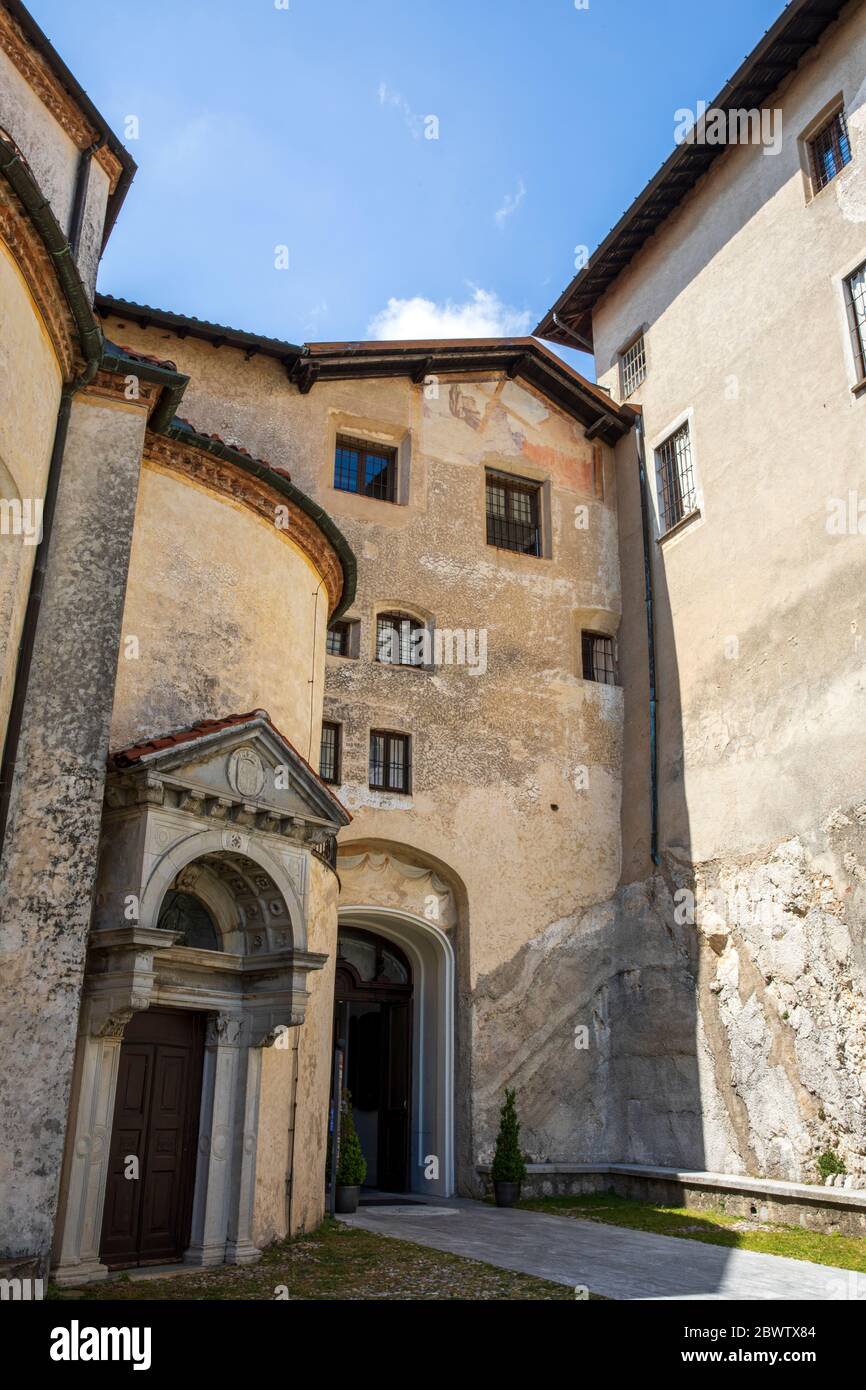 The church at pilgrimage village of Santa Maria del Monte on Sacro