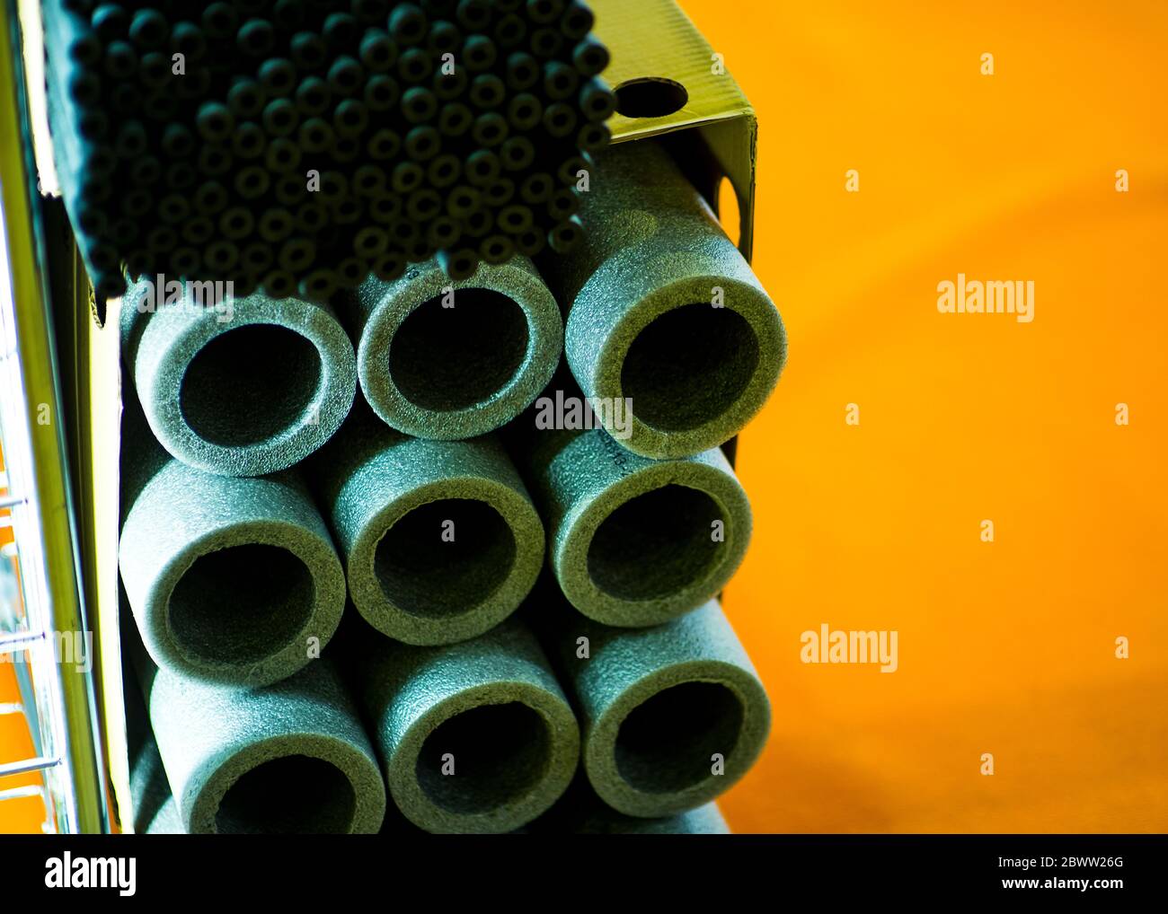 New PVC pipes stacked in construction site Stock Photo - Alamy