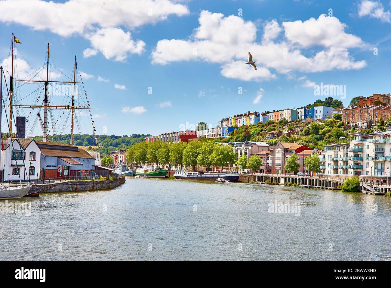 SS Great Britain & Cliftonwood in Bristol, England UK Stock Photo