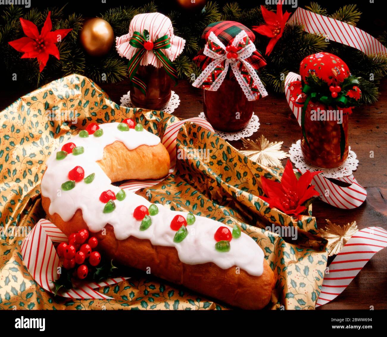 Candy cane Bread Stock Photo Alamy