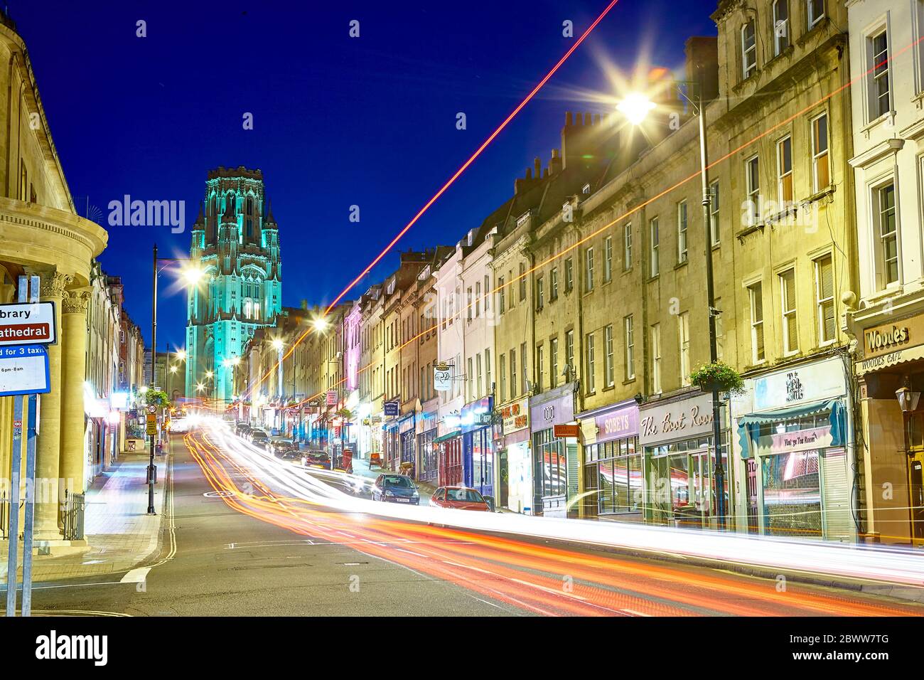 Wills Memorial Building on Park Street, Queens Road, Bristol, England UK Stock Photo