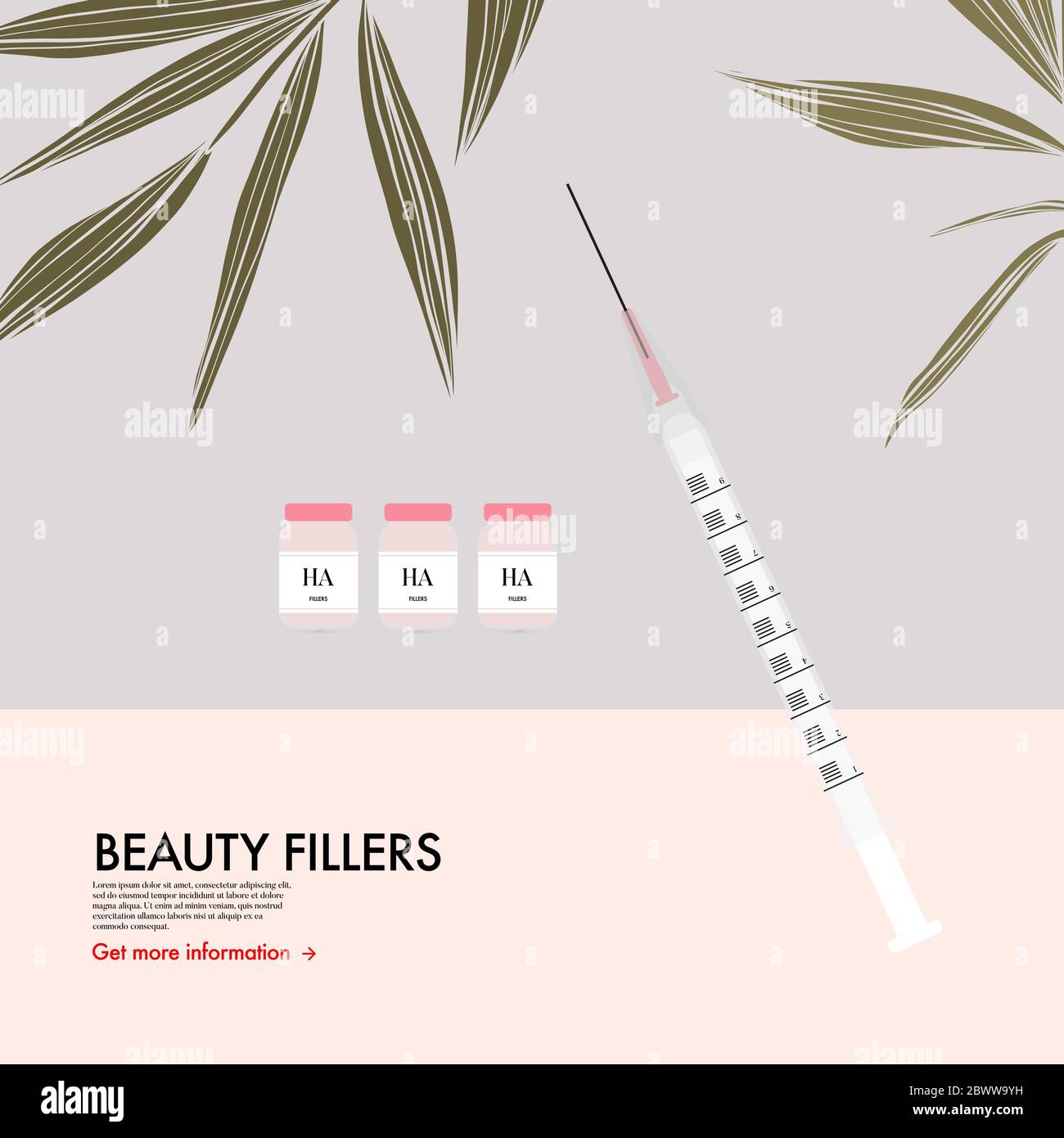 Hyaluronic Acid beauty injections, beauty cosmetology procedure, face lip filler, syringe