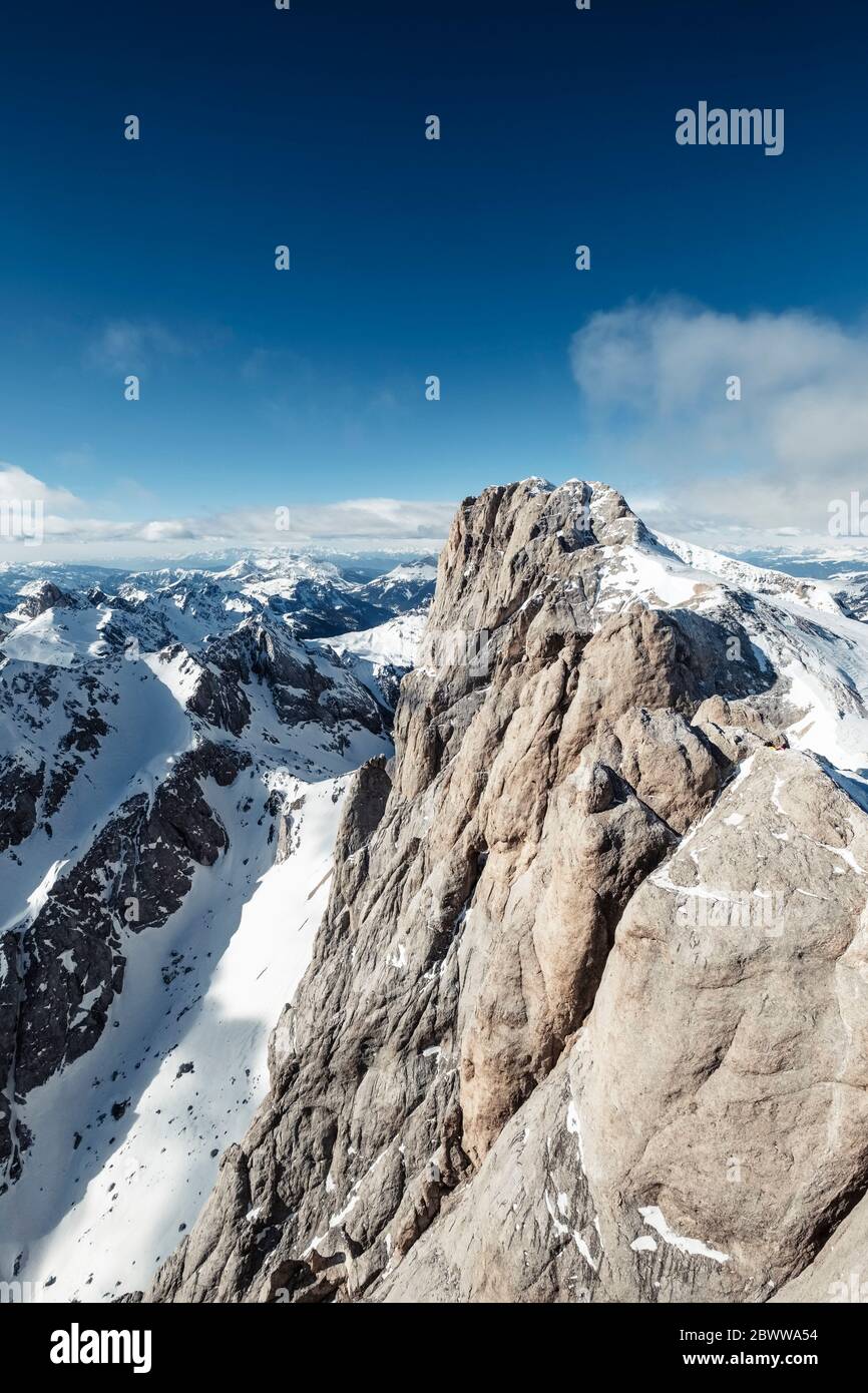 Italy, Trentino, Scenic view of snowcapped Marmolada mountain Stock Photo