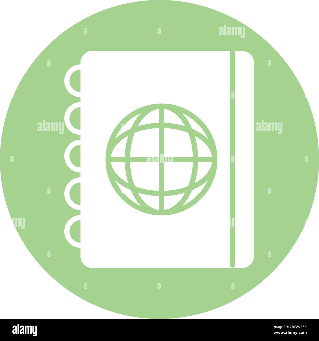 notebook with sphere browser line style Stock Vector Image & Art - Alamy