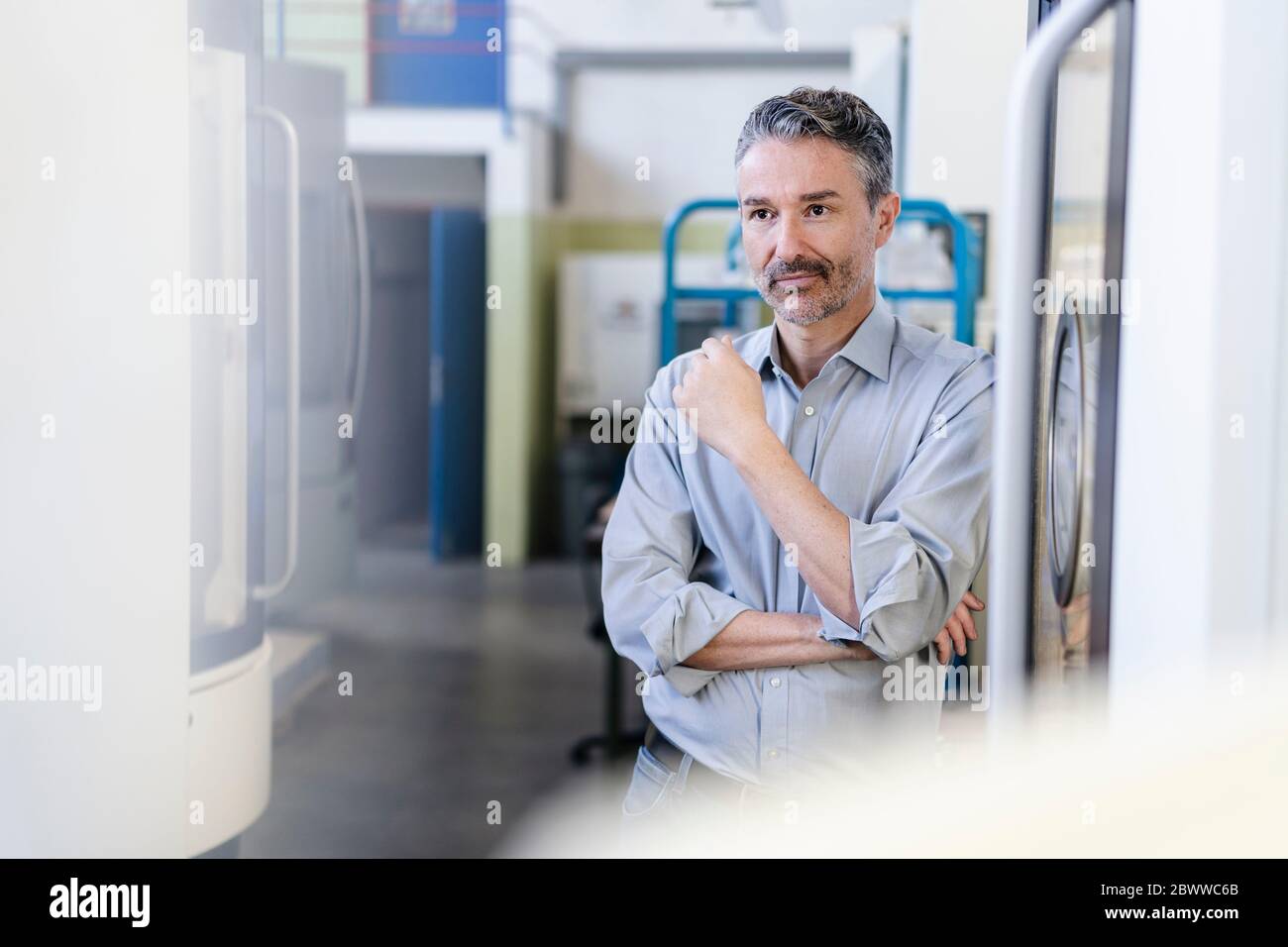 Competent businessman working in his company, portrait Stock Photo