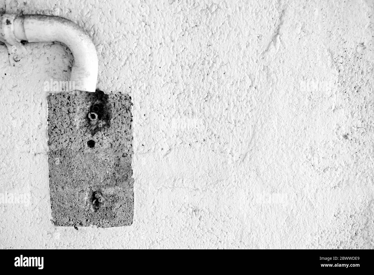 Mark of Electric Outlet on Old White Concrete Wall Stock Photo Alamy