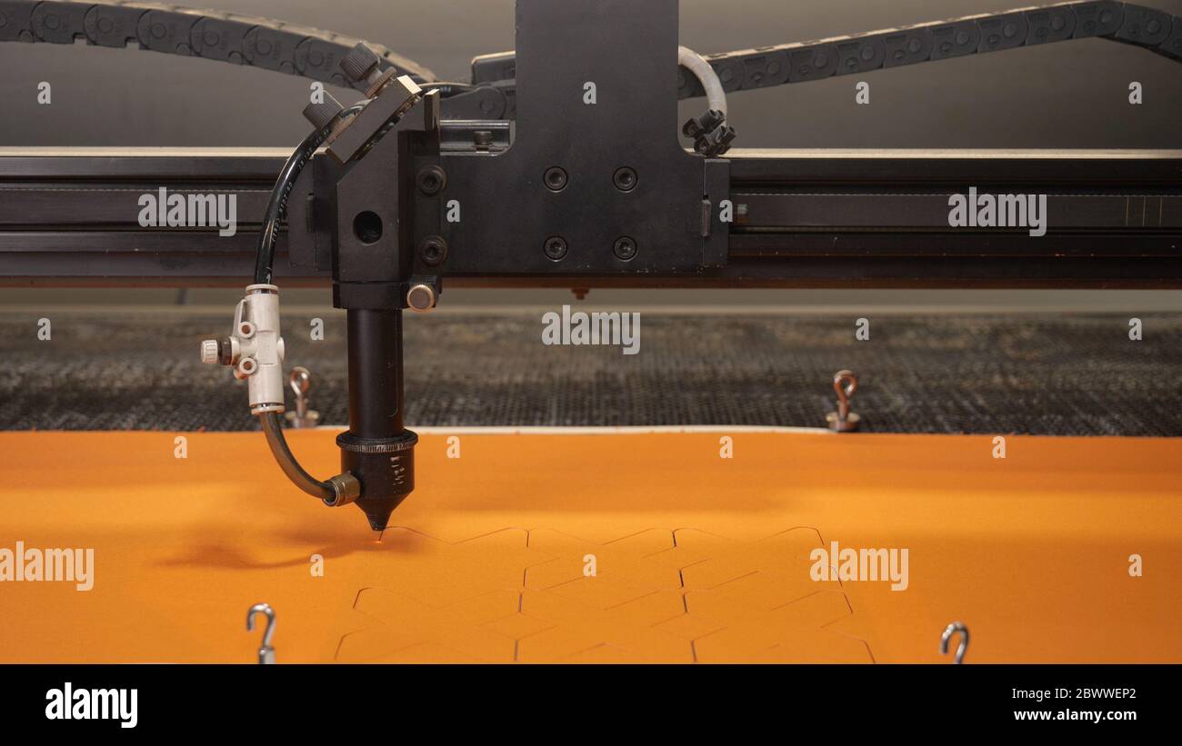 Industrial garment factory, an automatic sewing machine sews various