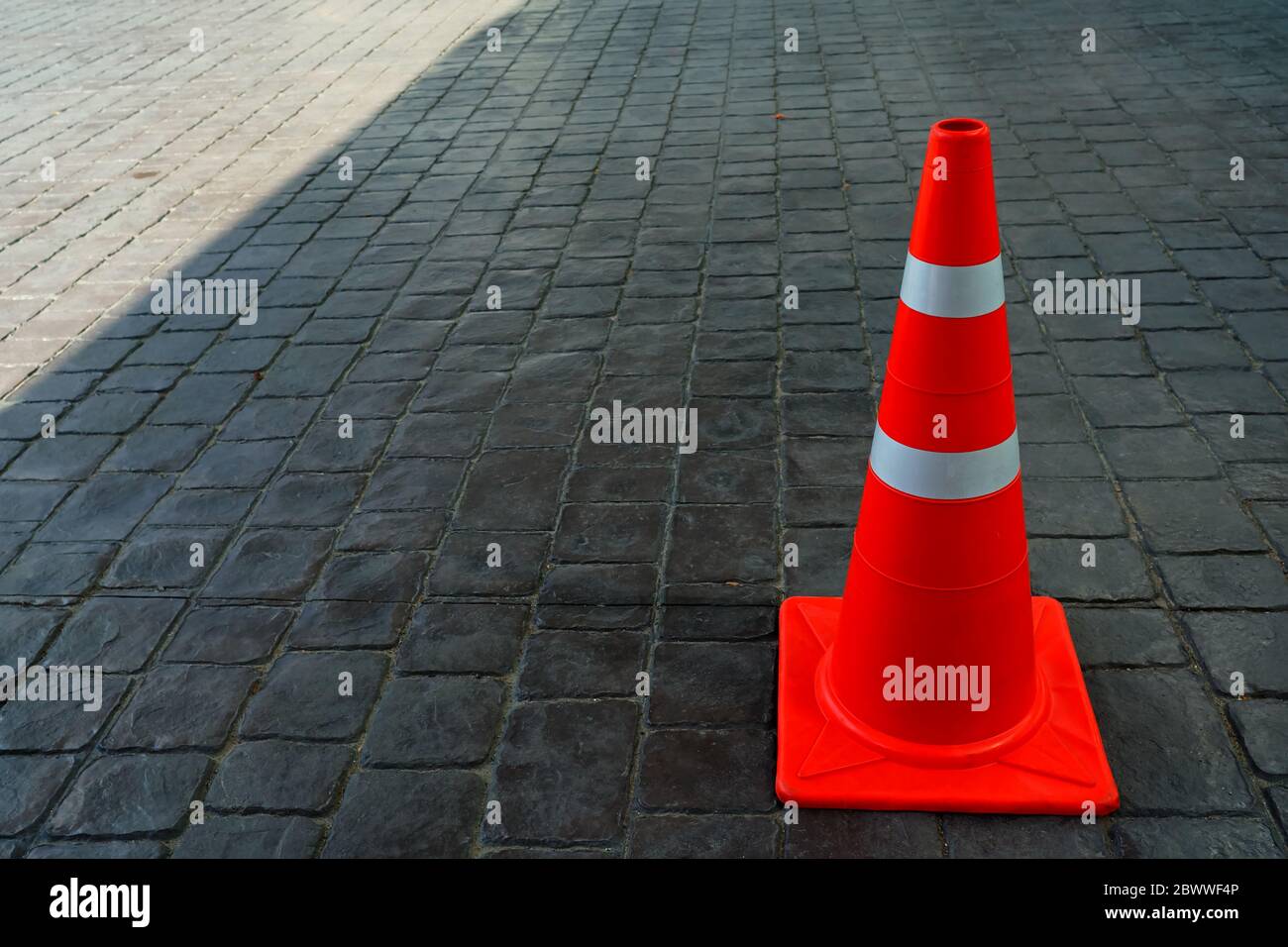 Traffic Cone on Ground in Car Park Stock Photo Alamy