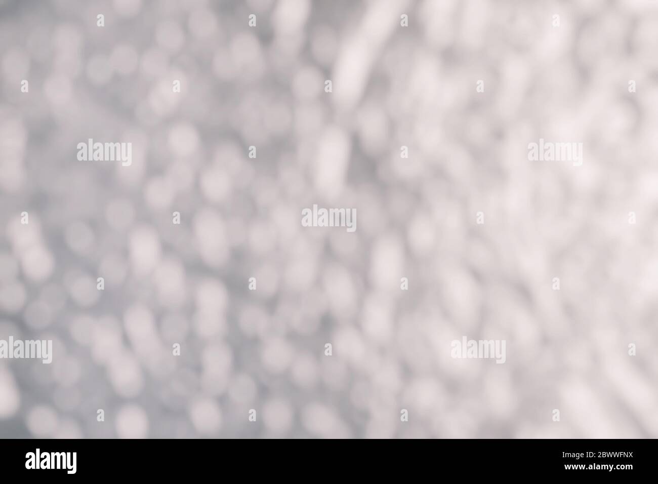 White Blurred Abstract Bokeh Background. Stock Photo