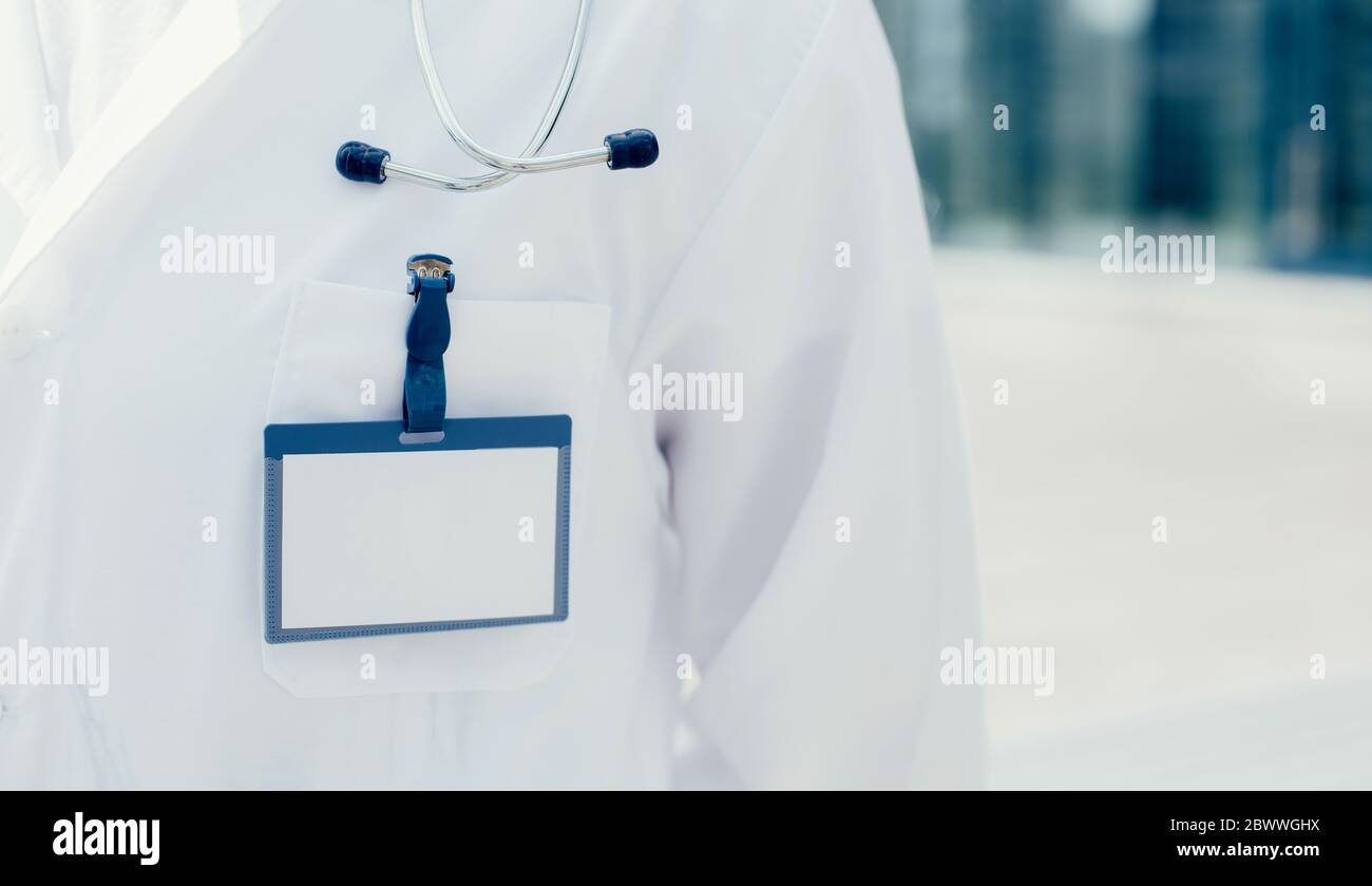 close up. blank badge on the chest of the doctor paramedic Stock Photo ...