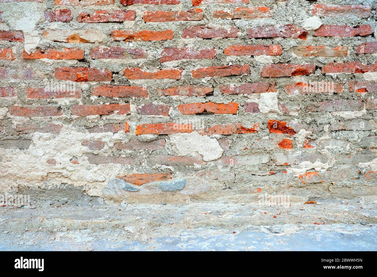 Brick wall Under Construction Background Stock Photo - Alamy