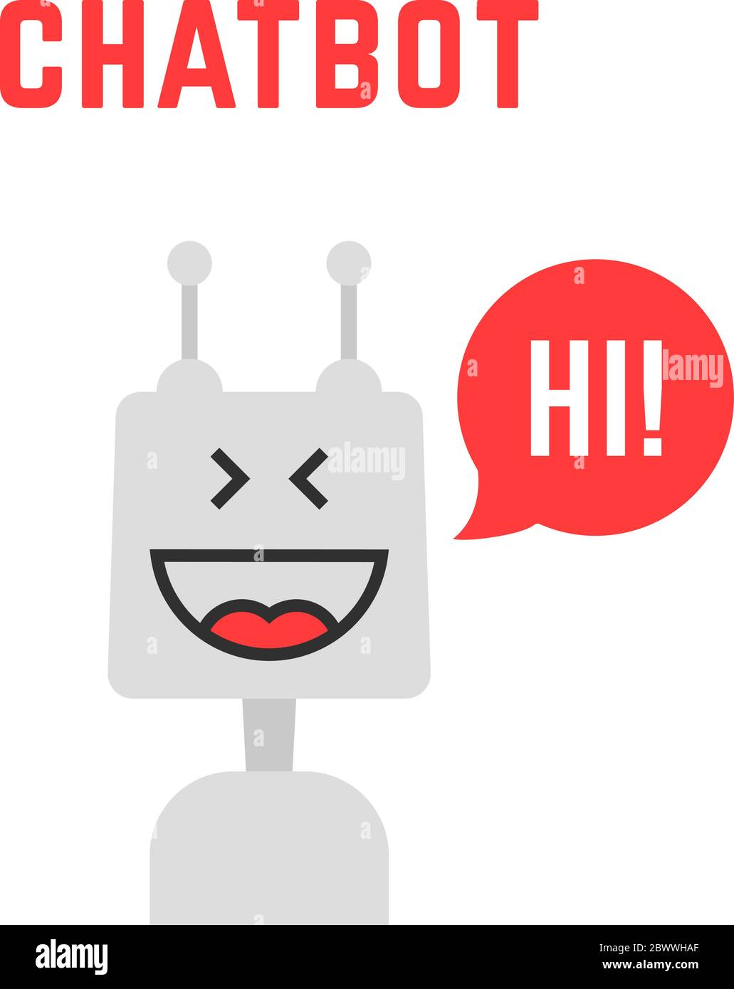 silver simple chatbot robot like assistant Stock Vector
