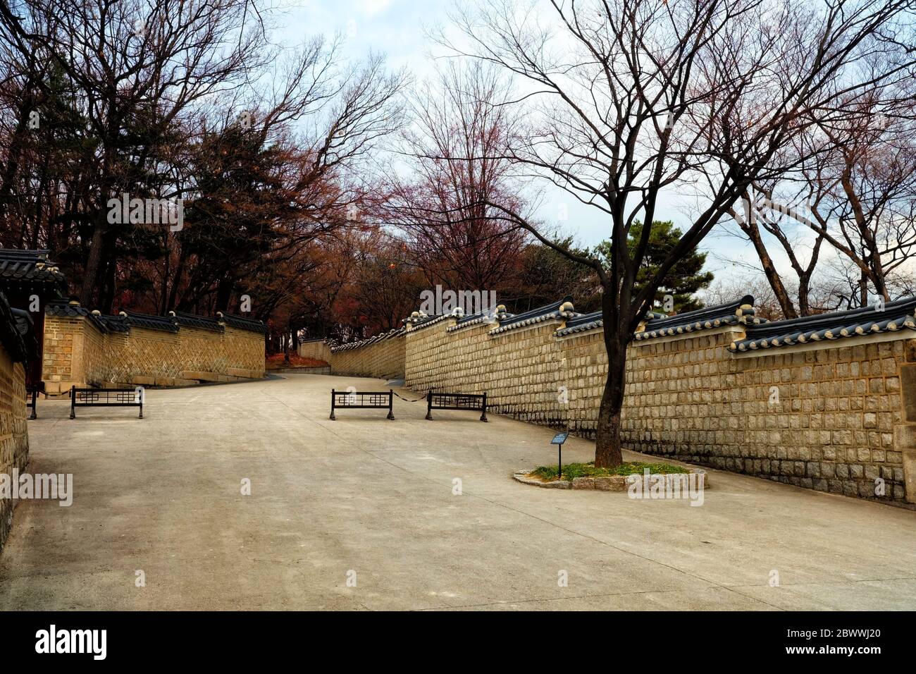 SEOUL, SOUTH KOREA - DECEMBER 25, 2018: The Secret Garden inside Changdeokgung Ancient Palace where is a famous landmark of Seoul. Stock Photo