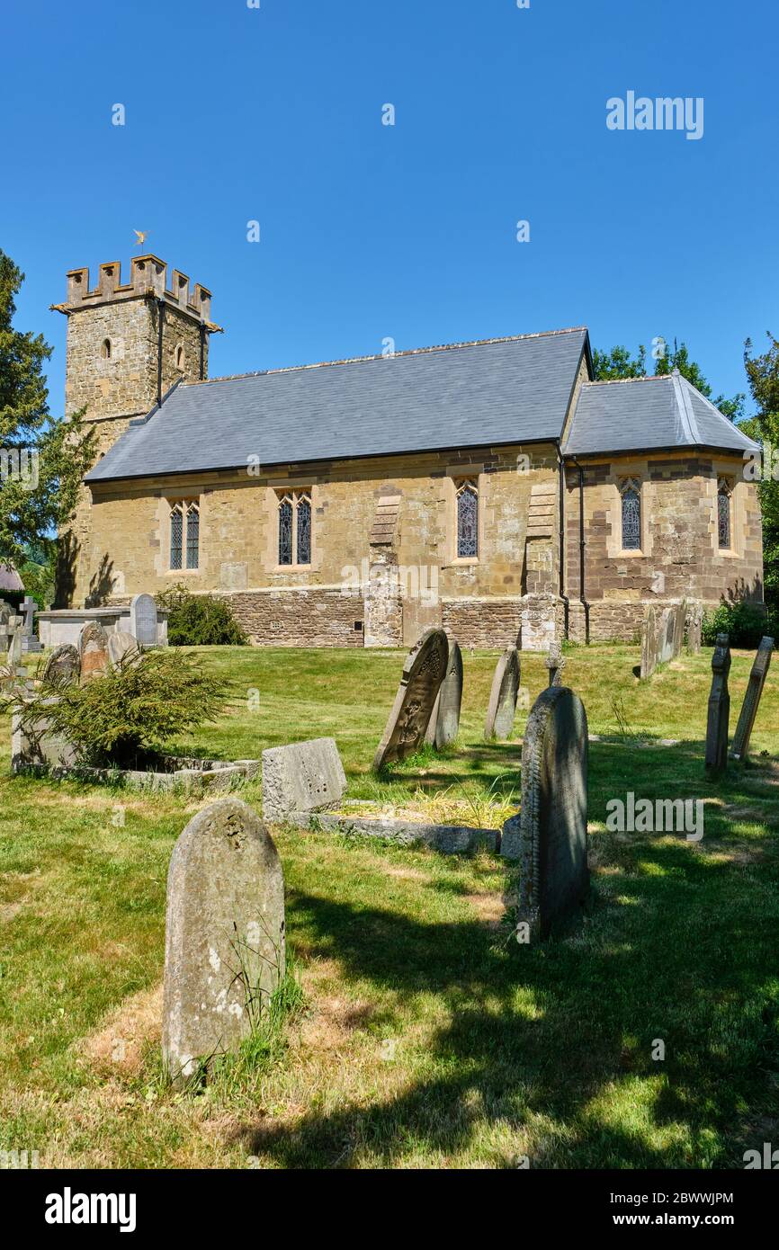 St Michael's Church, Sibdon Carwood, near Craven Arms, Shropshire Stock Photo