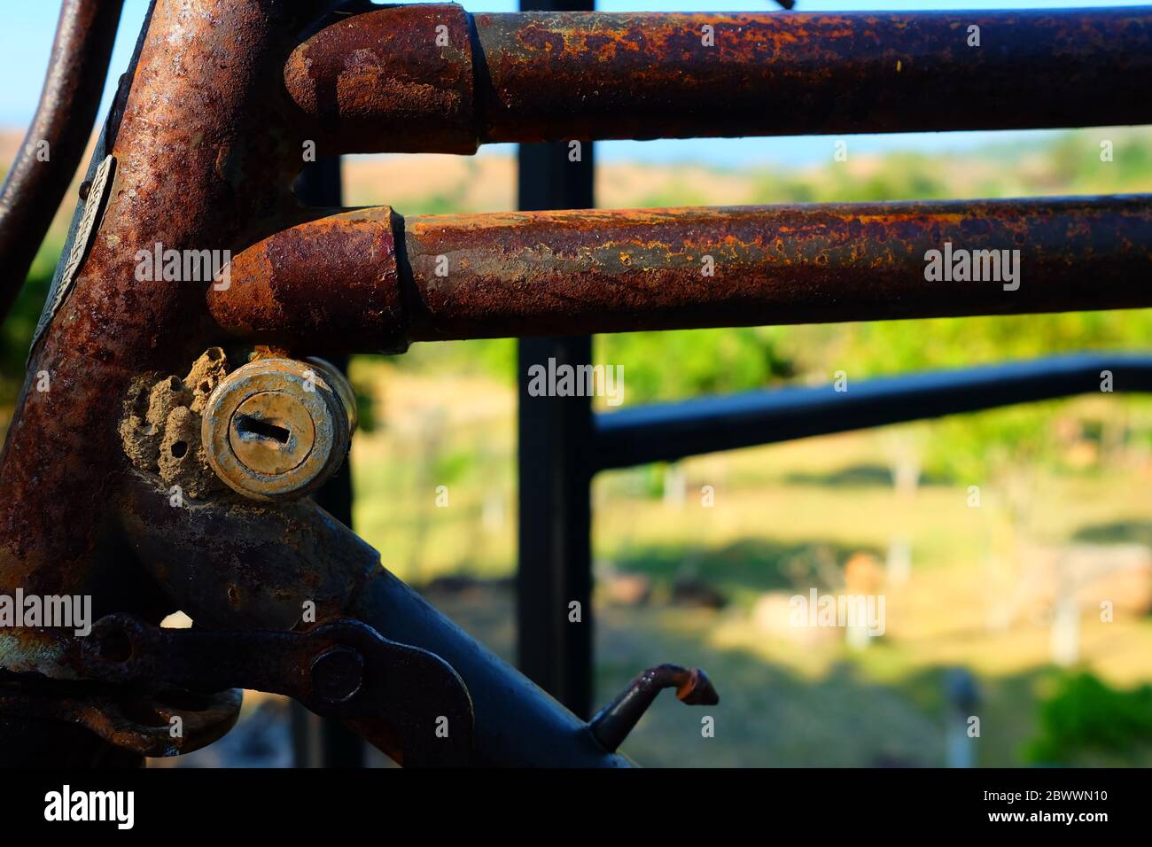 rusted bike lock