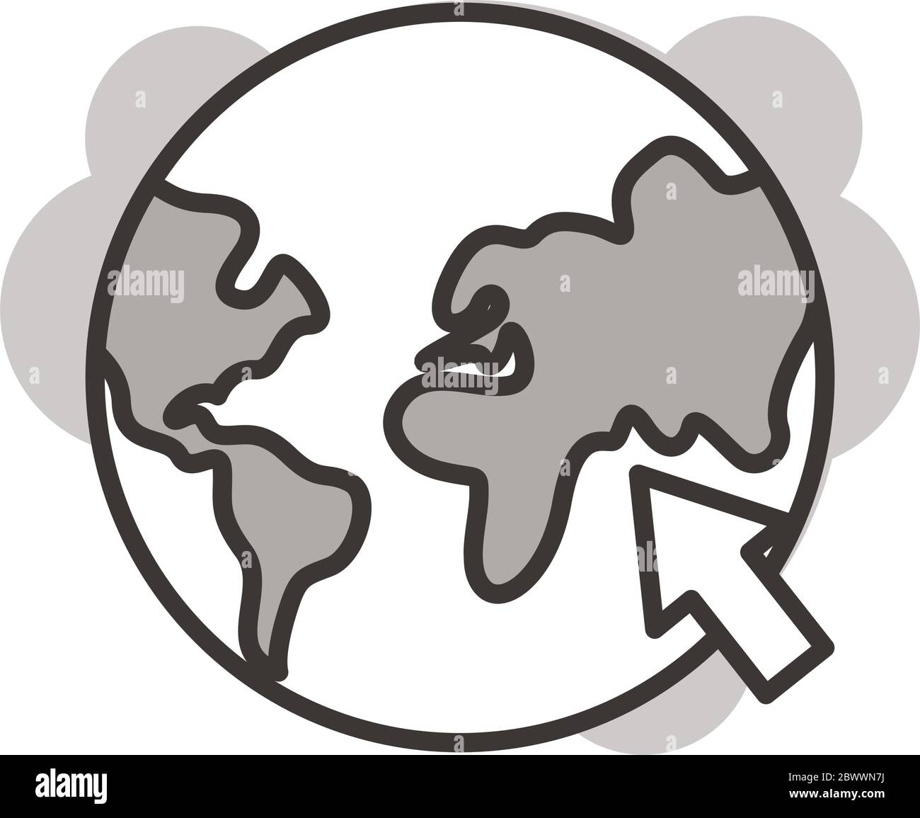 world planet earth line style icon Stock Vector Image & Art - Alamy