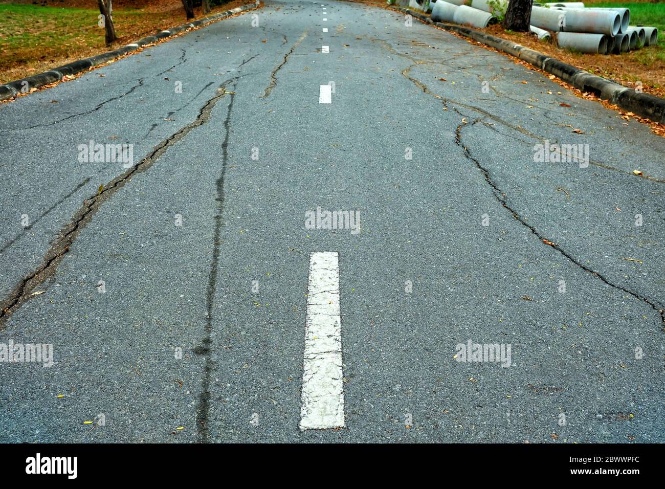 Broken Asphalt Road Background Stock Photo - Alamy