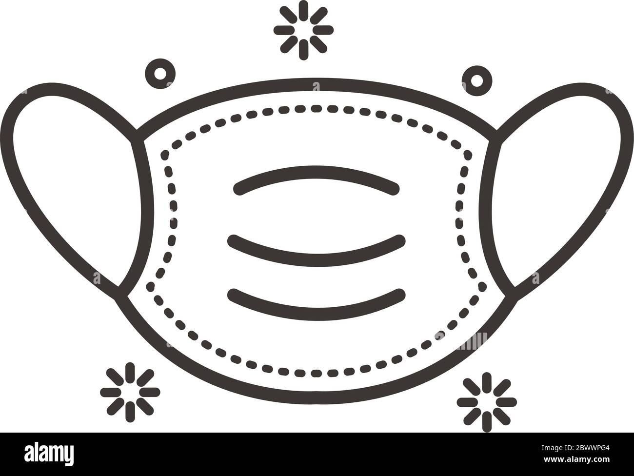 face mask accessory line style Stock Vector Image & Art - Alamy