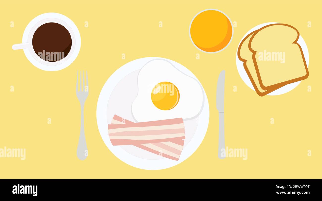 Vector Isolated Illustration of a Breakfast Stock Vector Image & Art ...