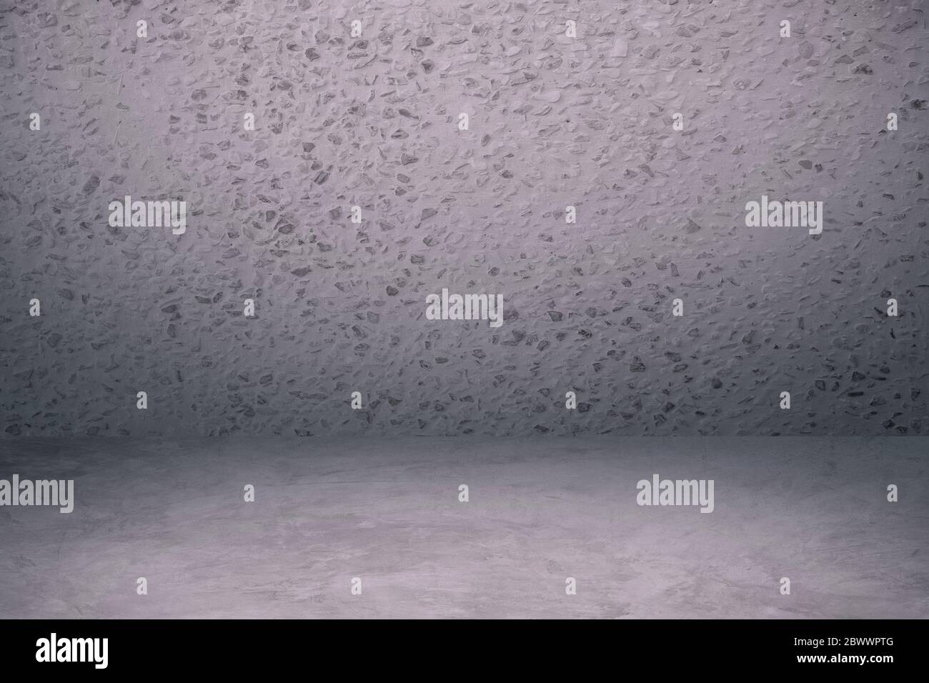 Sand Wall Room Background with Raw Concrete Ground. Stock Photo