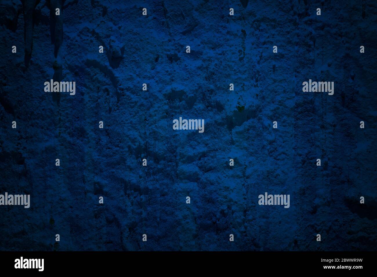 Dark Blue Stucco Wall Texture Background. Stock Photo