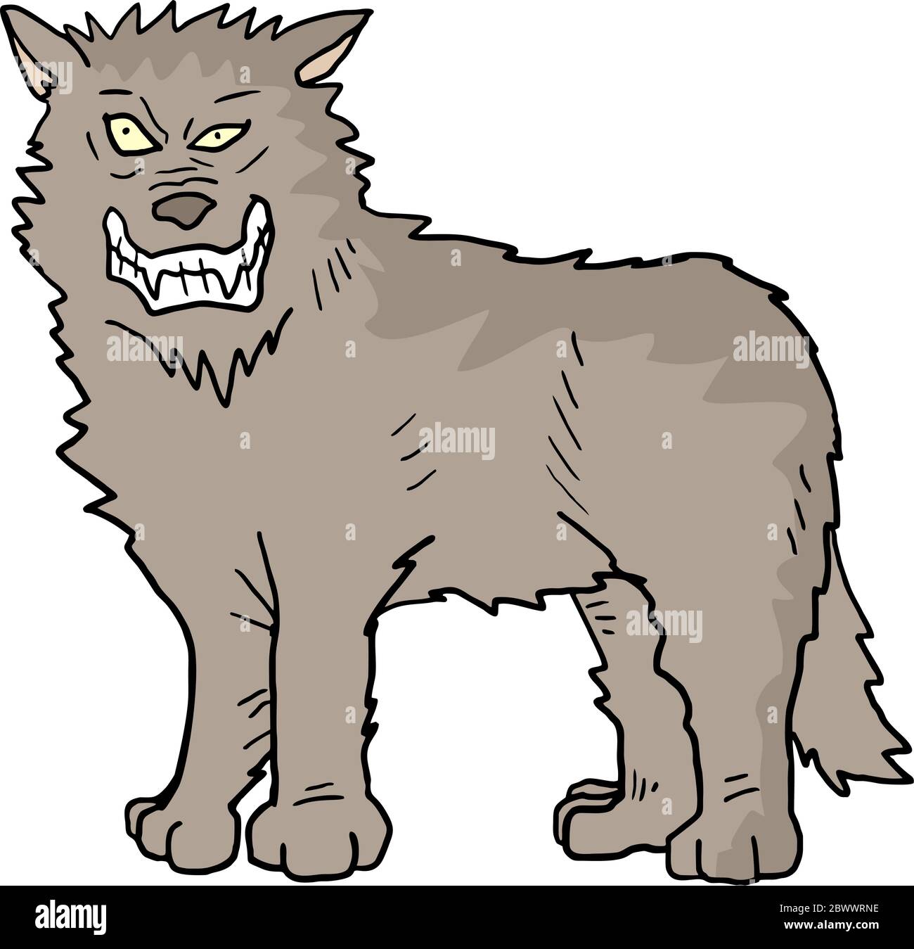 wolf draw Stock Vector