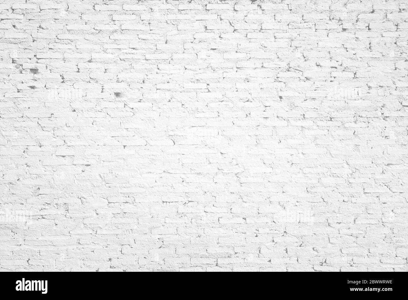 White Brick Wall Texture Background. Stock Photo