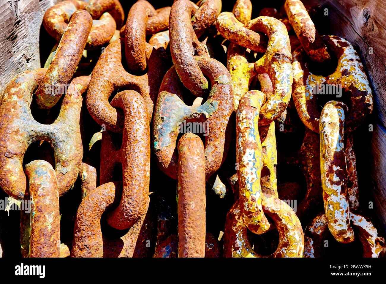Ships Ropes and Chains on a boat in Bristol, England UK Stock Photo - Alamy