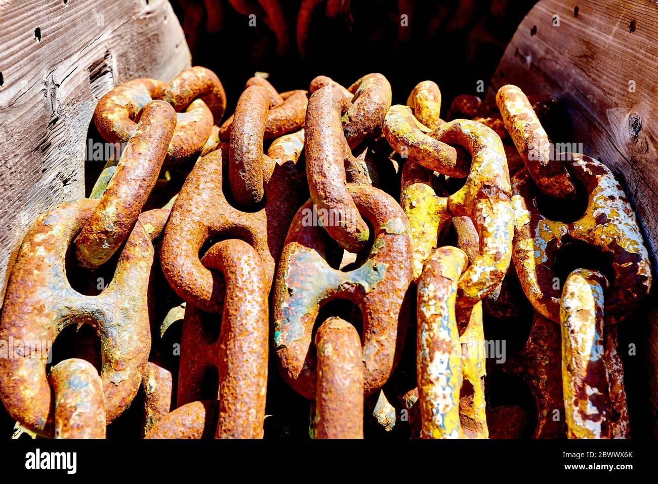Ships Ropes and Chains on a boat in Bristol, England UK Stock Photo - Alamy