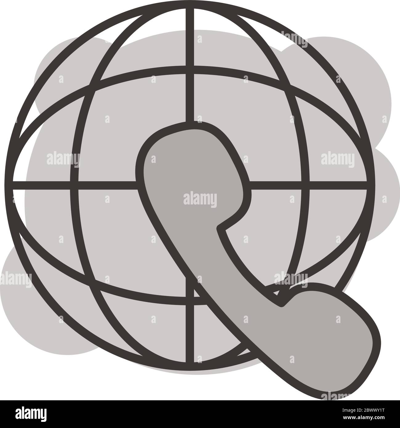 sphere browser with telephone line style Stock Vector Image & Art - Alamy