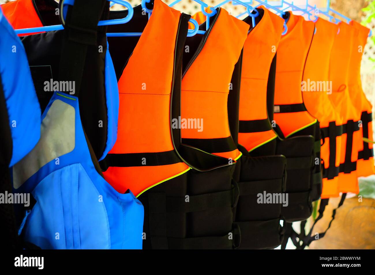 Group life jacket boat sea hi-res stock photography and images - Alamy