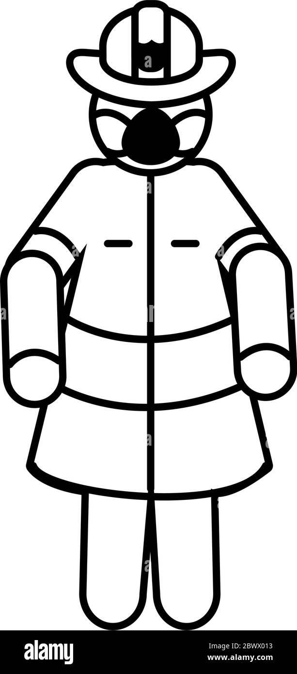Featured image of post Cartoon Fireman Clipart Black And White