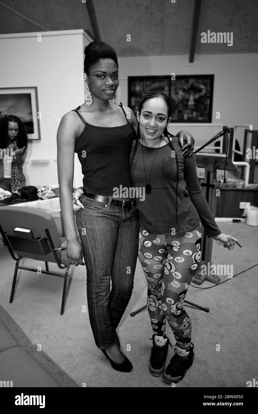 Aptitude UK Catwalk and Backstage , great catwalk show in Hammersmith with lots of models from all different parts of the globe there was music and dancing . The Models showed the latest fashion and the unique Diva Clothing on the night . The show was supported  by StarNow an agency that that brings all creatives together Models ,designers,stylists and photographers . Stock Photo