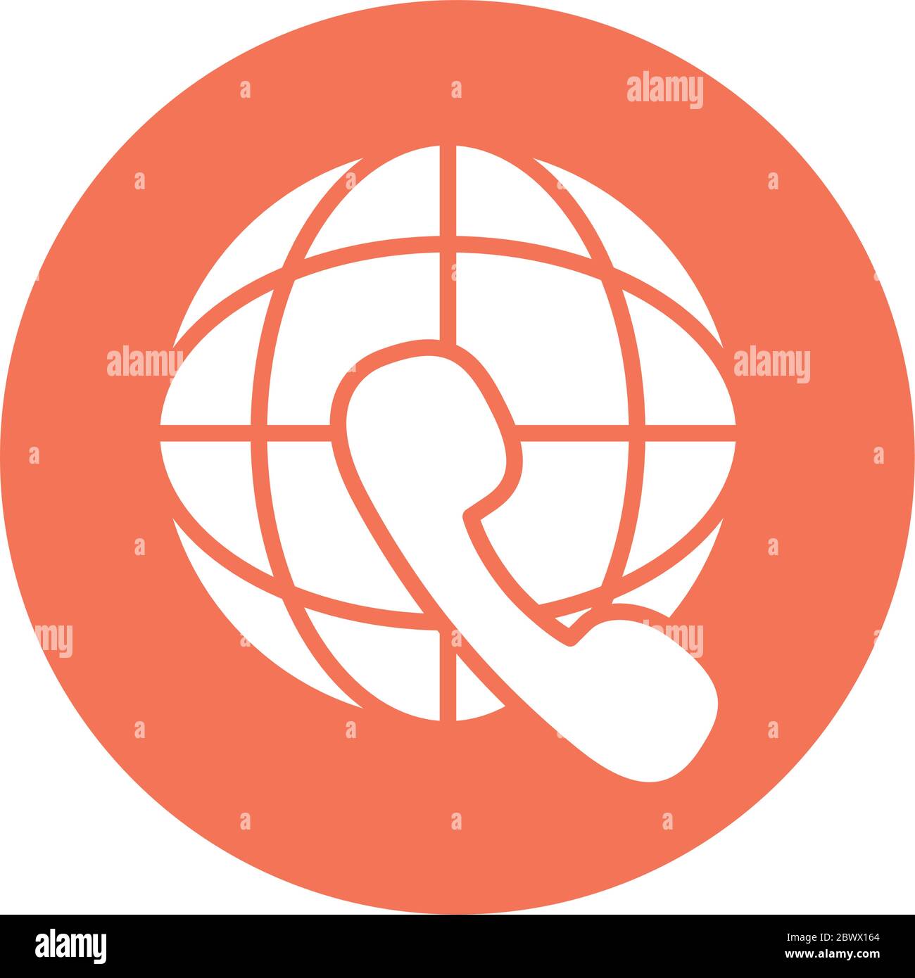 sphere browser with telephone line style Stock Vector Image & Art - Alamy