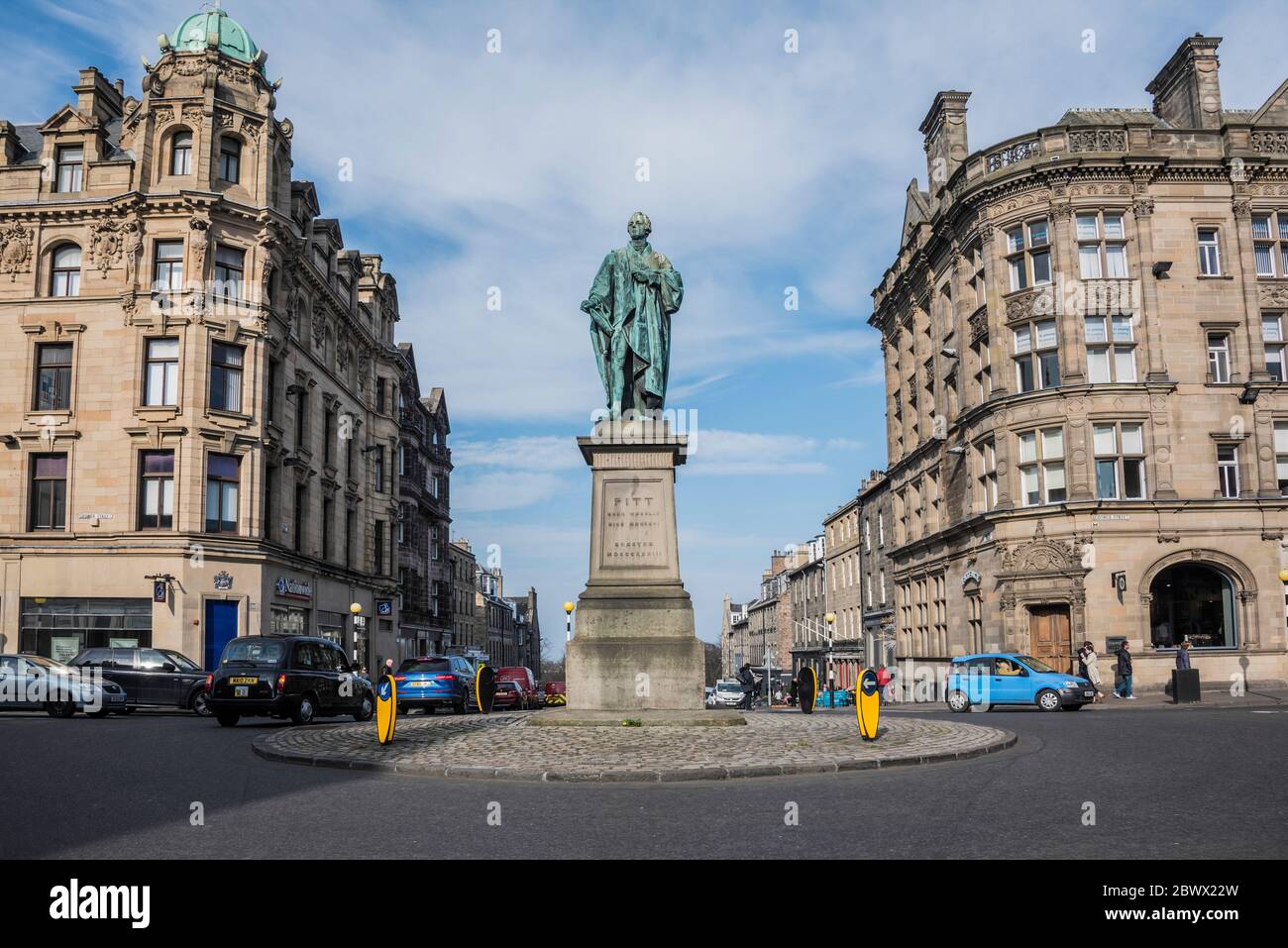 William Pitt the Younger Statue in George Street Edinburgh. Stock Photo