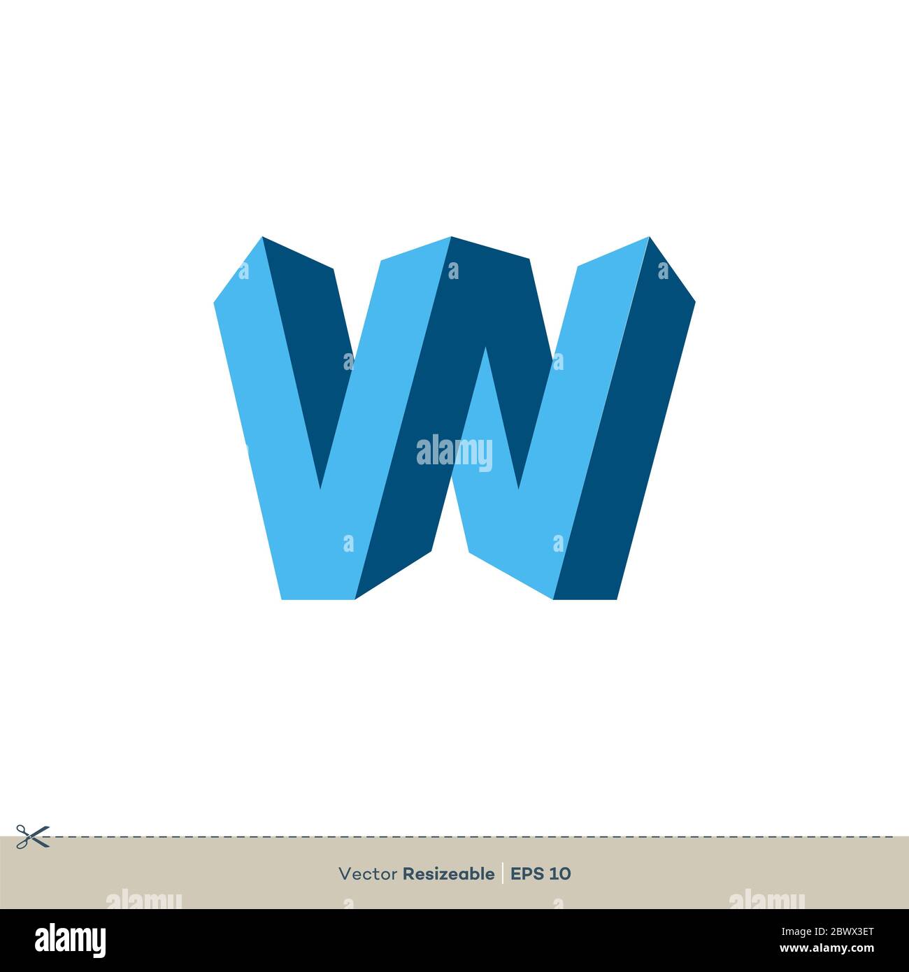 Letter W Logo Template Illustration Design. Vector EPS 10 Stock Photo ...