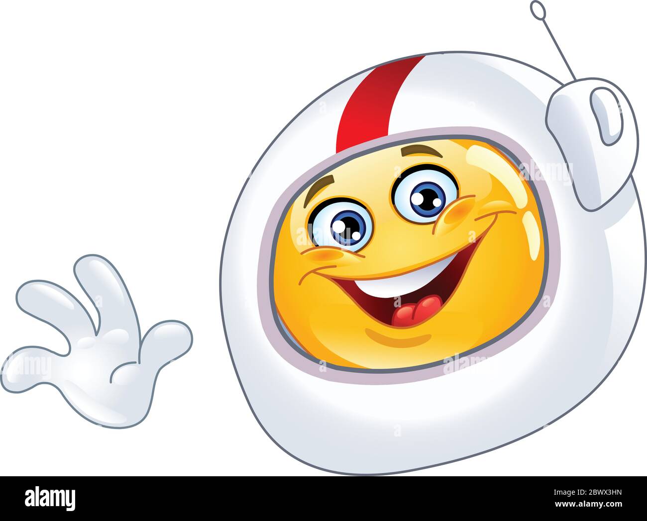 Astronaut emoticon Stock Vector