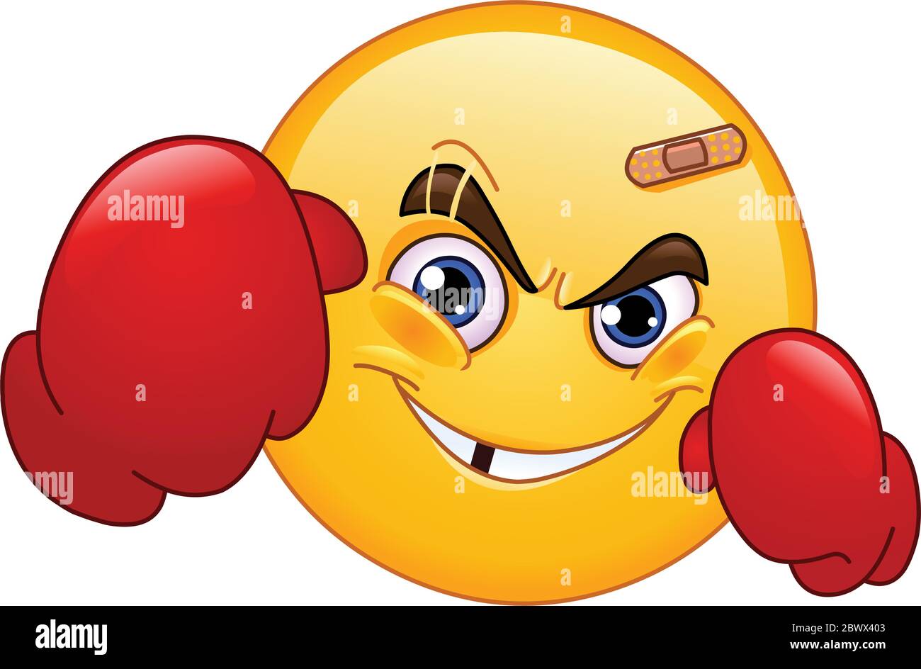 Boxer emoticon Stock Vector