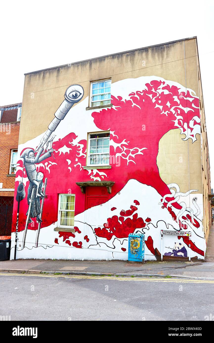 Wall Murals in Bristol, UK, England Stock Photo Alamy