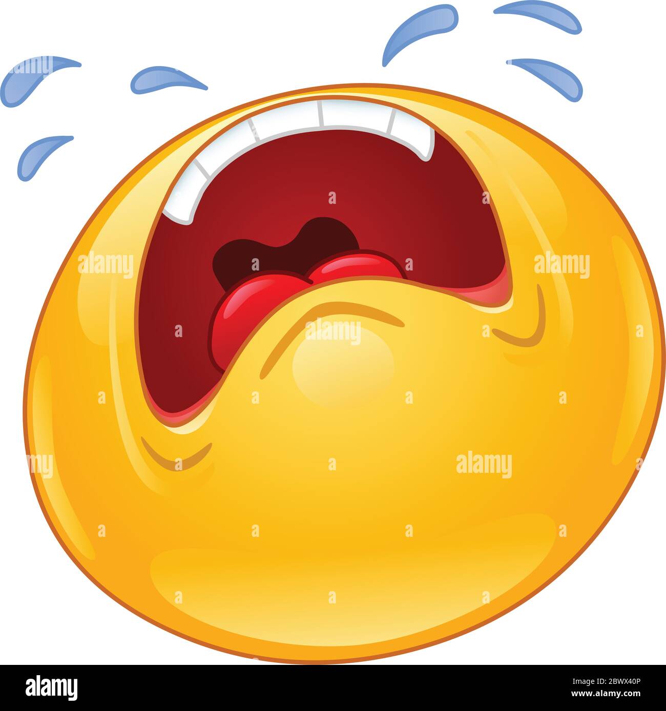 Wailing emoticon hi-res stock photography and images - Alamy