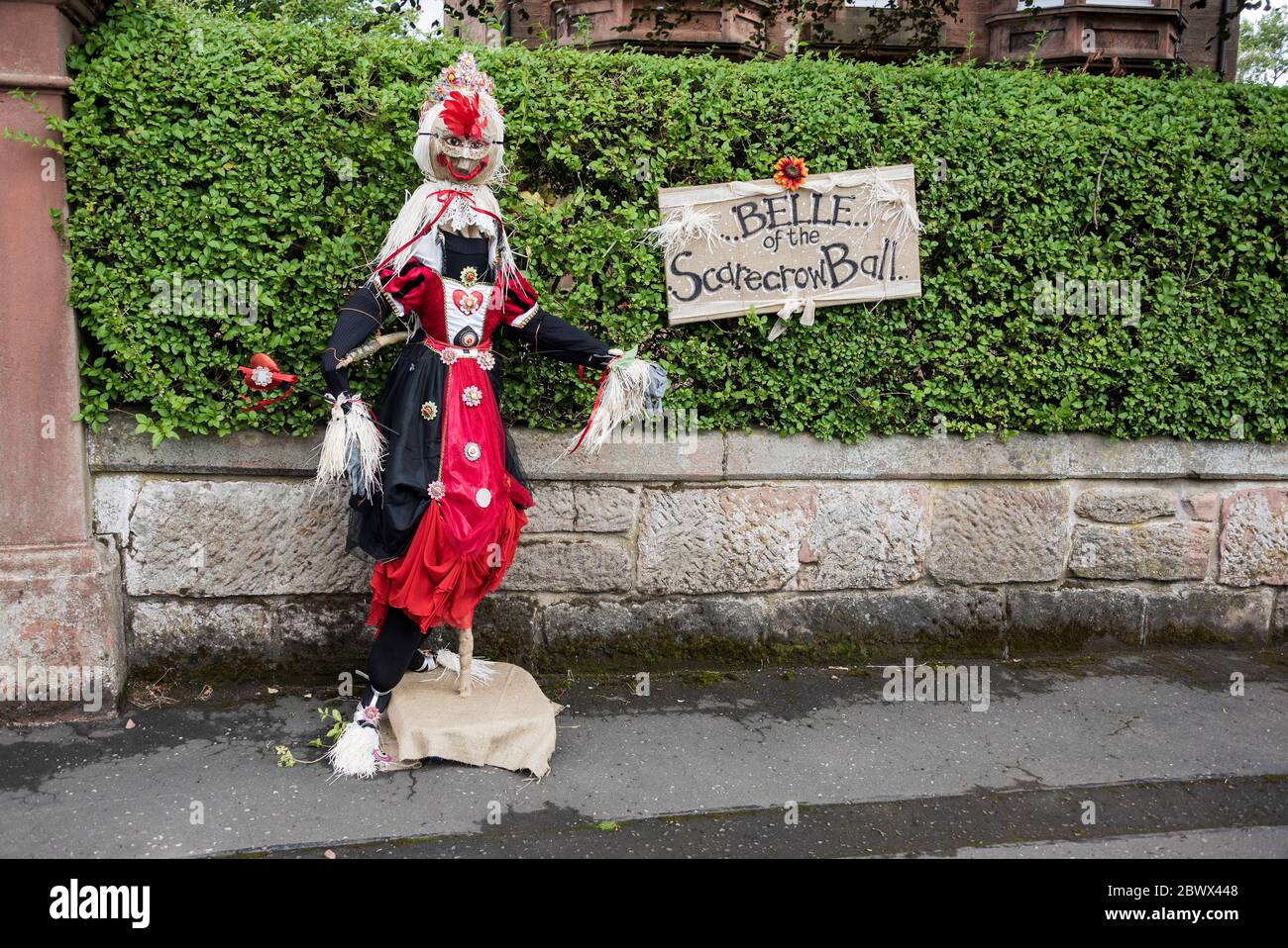 Scarecrow at the annual scarecrow festival on Bothwell Lanarkshire