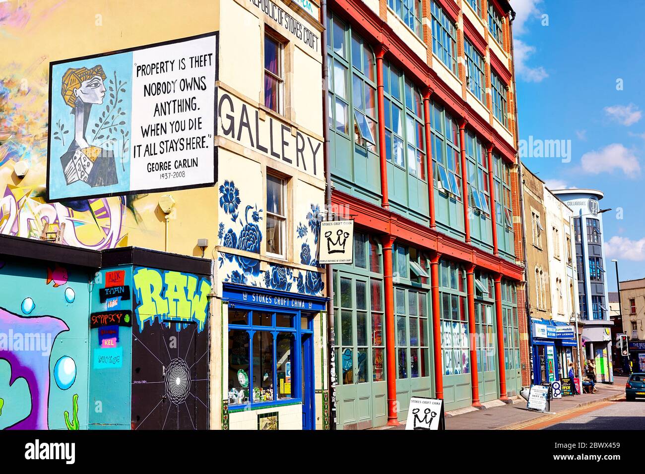 Wall Murals in Bristol, UK, England Stock Photo Alamy
