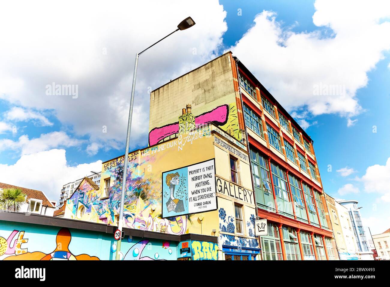 Wall Murals in Bristol, UK, England Stock Photo Alamy