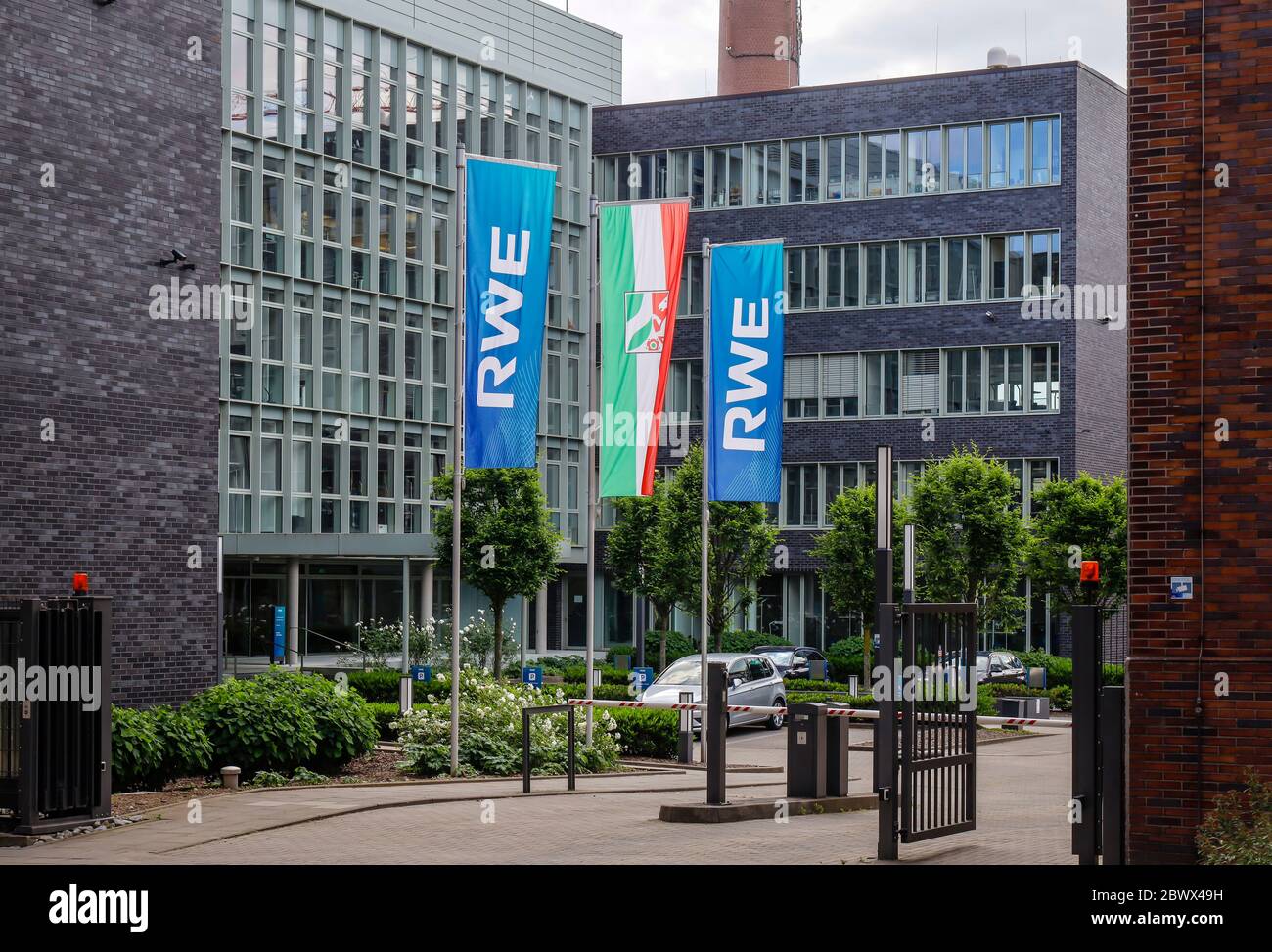 Essen, Ruhr Area, North Rhine-Westphalia, Germany - RWE head office, new campus at the new RWE Platz on Altenessener Strasse in the Altenessen distric Stock Photo