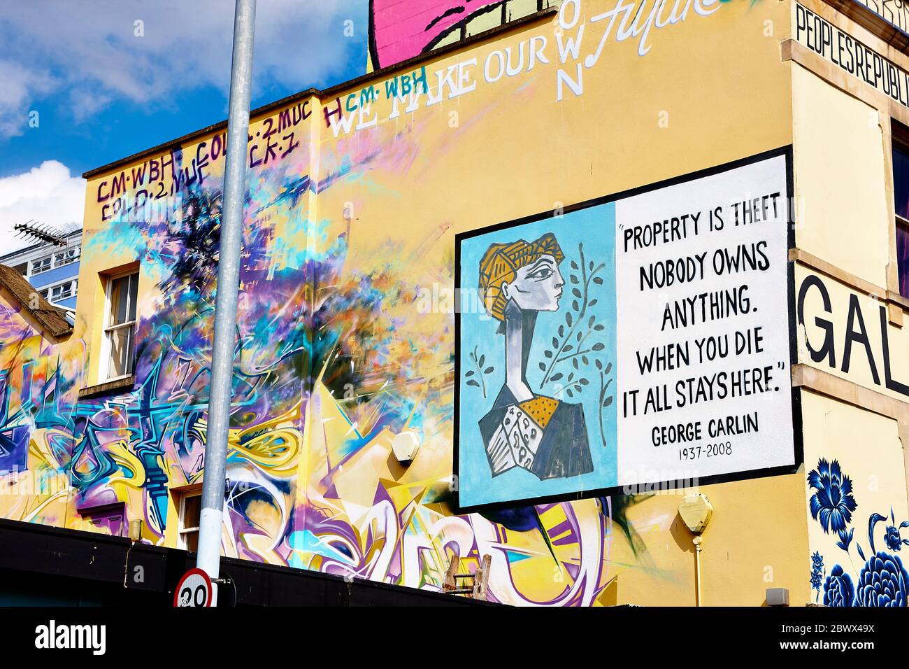 Wall Murals in Bristol, UK, England Stock Photo Alamy