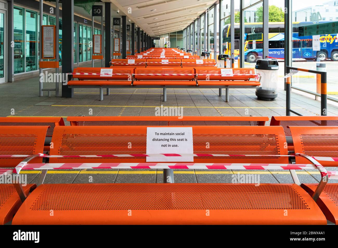 Buchanan Bus Station, Glasgow, Scotland, UK. 3rd June, 2020. latest